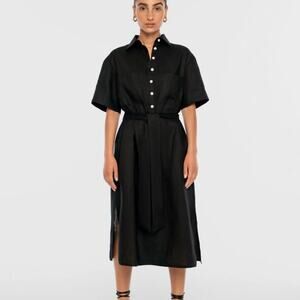 DAL Linen Midi Shirtdress (sz S) 275